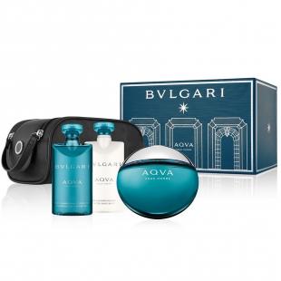 BVLGARI AQVA POUR HOMME SET (edt 100ml+a/sh balm 75ml+sh/gel 75ml+bag)