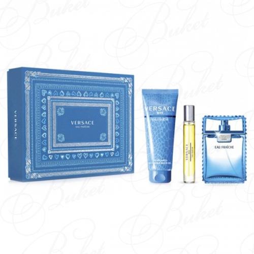 Набор VERSACE MAN EAU FRAICHE SET (edt 100ml+sh/gel 150ml+edt 10ml)