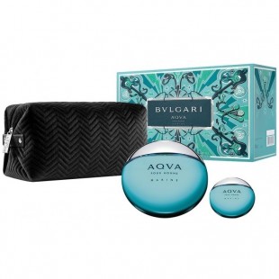 BVLGARI AQVA MARINE POUR HOMME SET (edt 100ml+edt 15ml+pouch) 