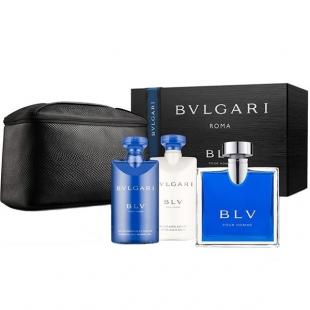 BVLGARI BLV MEN SET (edt 100ml+a/sh balm 75ml+sh/gel 75ml+bag)