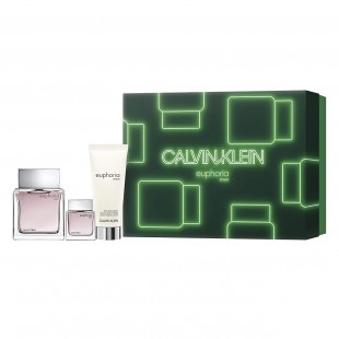 CALVIN KLEIN EUPHORIA FOR MEN SET (edt 100ml+a/sh balm 100ml+edt 15ml)