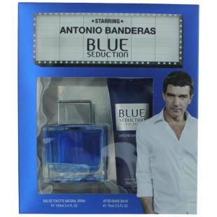 ANTONIO BANDERAS BLUE SEDUCTION FOR MEN SET (edt 100ml+a/sh balm 75ml)