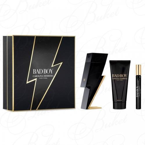 Набор CAROLINA HERRERA BAD BOY SET (edt 100ml+sh/gel 100ml+edt 10ml)