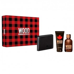 DSQUARED2 WOOD POUR HOMME SET (edt 100ml+sh/gel 100ml+wallet)