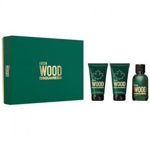 DSQUARED2 WOOD GREEN POUR HOMME SET (edt 50ml+a/sh balm 50ml+sh/gel 50ml)