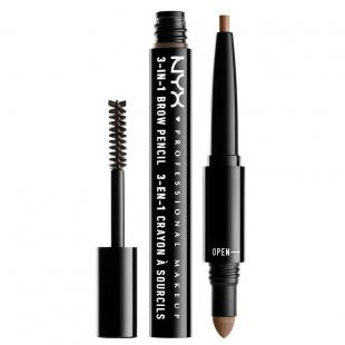 Карандаш для бровей NYX 3-IN-1 BROW PENCIL №31B02 Taupe