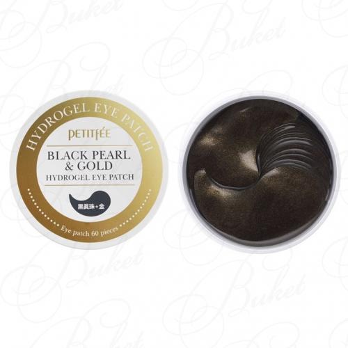 Патчи для области вокруг глаз PETITFEE BLACK PEARL & GOLD EYE PATCH 60шт