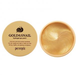 Патчи для области вокруг глаз PETITFEE GOLD & SNAIL EYE PATCH 60шт