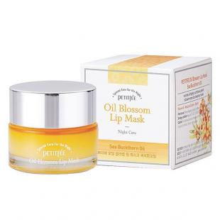 Маска для губ PETITFEE OIL BLOSSOM LIP MASK Sea Buckthorn Oil 15ml