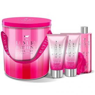 Набор подарочный Tranquil Treat (гель для душа 150ml+крем для тела 150ml+пена для ванны 250ml+мочалка) с ароматом ревеня, ванили и бергамота