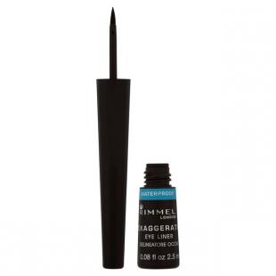 Подводка для век RIMMEL EXAGGERATE WATERPROOF LIQUID EYE LINER Черная