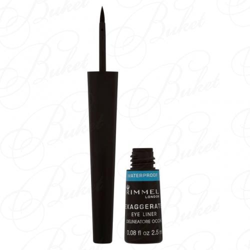 Подводка для век RIMMEL EXAGGERATE WATERPROOF LIQUID EYE LINER Черная