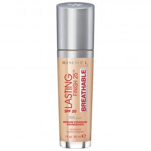 Тональный крем для лица RIMMEL LASTING FINISH BREATHABLE FOUNDATION №100 Ivory