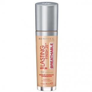 Тональный крем для лица RIMMEL LASTING FINISH BREATHABLE FOUNDATION №102 Light Nude
