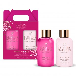 Набор подарочный Delightful Duo (гель для душа 50ml+лосьон для тела 50ml) с ароматом сладкой ванили и миндальной глазури