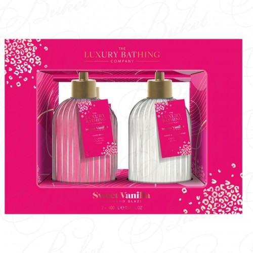 Набор Heavenly Hands (мыло для рук жидкое 400ml+лосьон для рук 400ml) с ароматом сладкой ванили и миндальной глазури