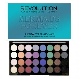 Палетка теней для век MAKEUP REVOLUTION ULTRA 32 SHADE EYESHADOW PALETTE Mermaids Forever