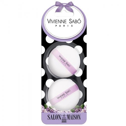 Спонж круглый велюровый VIVIENNE SABO VELOUR MAKEUP SPONGES SET 2шт