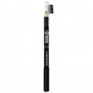 Карандаш для бровей W7 BROW MASTER 3 in 1 PENCIL Brown