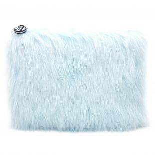 Косметичка W7 LARGE FURRY BAG Sky Blue