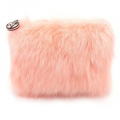 Косметичка W7 MEDIUM FURRY BAG Coral