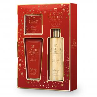 Набор подарочный Sparkle & Shine (пена для ванны 250ml+крем для тела 150ml+мыло для рук и тела 100g) с ароматом инжира и клюквы