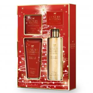 Набор подарочный Twinkling Trio (пена для ванны 250ml+крем для тела 150ml+мыло для рук и тела 100g) с ароматом инжира и клюквы