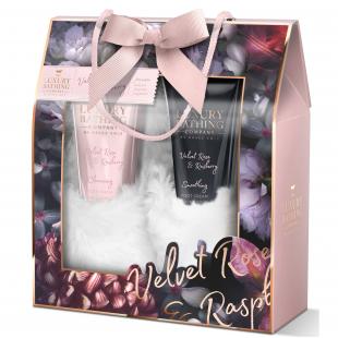 Набор подарочный Treasured Moments (гель для ног 150ml+крем для ног 150ml+тапочки) с ароматом розы и малины