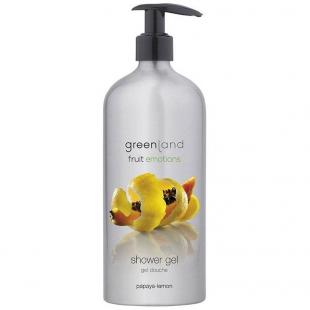 Гель для душа с помпой GREENLAND FRUIT EMOTIONS SHOWER GEL Papaya & Lemon/Папайя-Лимон 600ml