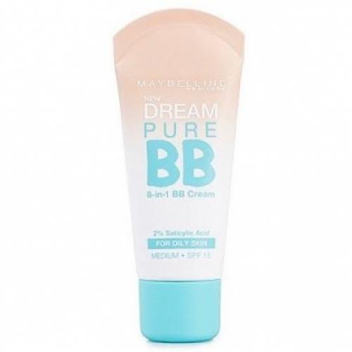 Крем-уход MAYBELLINE MAKE UP BB DREAM PURE SPF15 Medium Deep/Темно-Бежевый