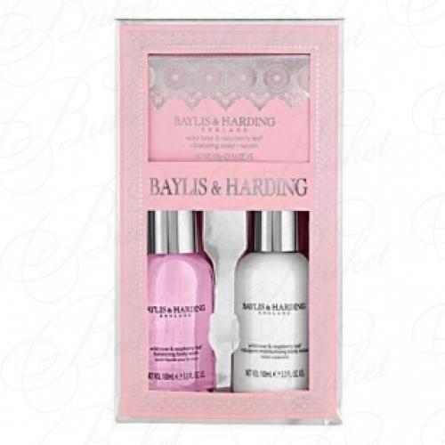 Набор BAYLIS&HARDING Wild Rose & Raspberry Leaf (гель для душа 100ml+лосьон для тела 100ml+ мыло для тела твердое 100g) Дикая роза
