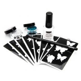 Набор PUPA MAKE UP GLITTERING BODY TATTOO KIT TURQUOISE & SILVER