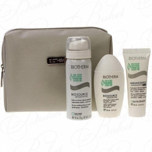 Набор BIOTHERM BIOSENSETIVE (Молочко для лица 30ml+Средство для лица 20ml+Лосьон-спрей для лица 30ml+косметичка)