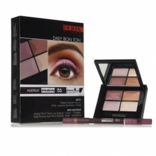 Набор PUPA MAKE UP DAILY BON TON KIT 01 (тени 4-х цветные13+карандаш для глаз Multiplay06)