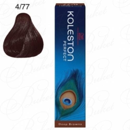 Крем-краска для волос WELLA PROFESSIONALS KOLESTON DEEP BROWNS тон 4/77 Горячий Шоколад 60ml