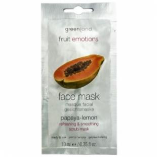 Маска для лица GREENLAND FRUIT EMOTIONS FACE MUSK Papaya & Lemon/Папайя-Лимон 10ml