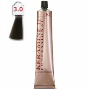 Крем-краска KERAMINE H PROFESSIONAL тон 3.0 Темно-Каштановый 100ml