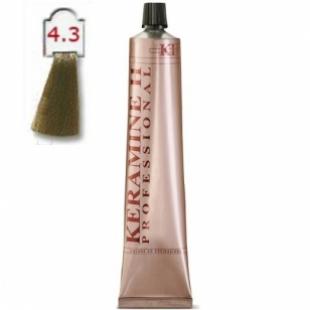 Крем-краска KERAMINE H PROFESSIONAL тон 4.3 Золотистый Каштан 100ml