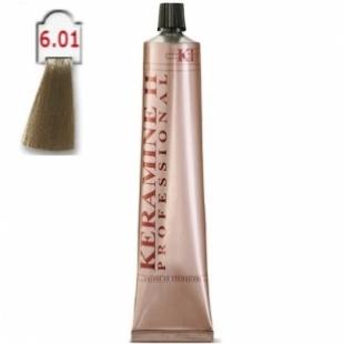 Крем-краска KERAMINE H PROFESSIONAL тон 6.01 Темно-Пепельный Блонд 100ml