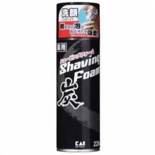 Пена для бритья и умывания KAI CHARCOAL SHAVING FOAM 220g