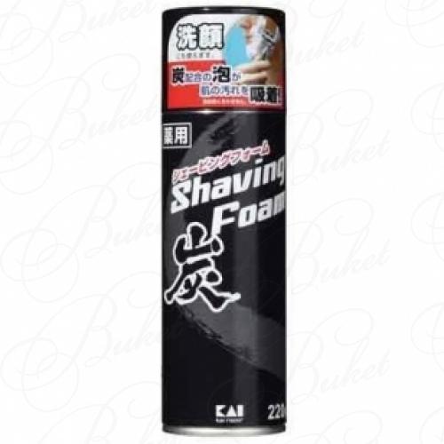 Пена для бритья и умывания KAI CHARCOAL SHAVING FOAM 220g