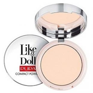 Пудра для лица PUPA MAKE UP LIKE A DOLL COMPACT POWDER №001 Porcelain