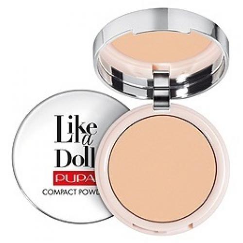 Пудра для лица PUPA MAKE UP LIKE A DOLL COMPACT POWDER №003 Natural Beige TESTER (прозрачная пластиковая упаковка без зеркала)