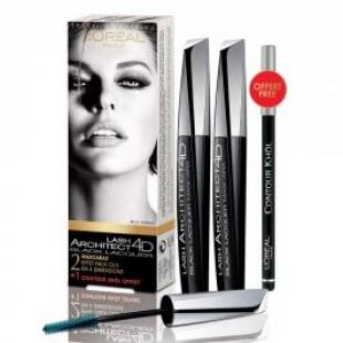 Набор L`OREAL MAKE UP SET DUO 4D BLACK LAQUER + COLOR RICHE КHOL