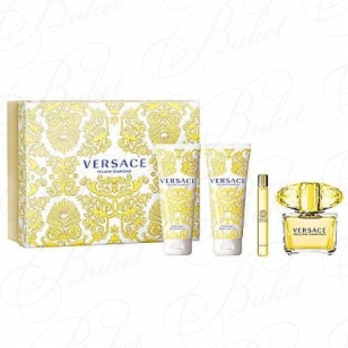 Набор VERSACE YELLOW DIAMOND SET (edt 90ml+edt 10ml+b/lot 100ml+sh/gel 100ml)
