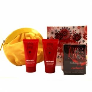 CACHAREL AMOR AMOR FORBIDDEN KISS SET (edt 50ml+b/lot 50ml+sh/gel 50ml+bag)