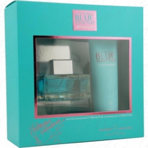 Набор ANTONIO BANDERAS BLUE SEDUCTION FOR WOMEN SET (edt 100ml+b/lot 100ml)