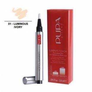 Иллюминатор для лица PUPA MAKE UP LUMINYS TOUCH №01 Ivory/Cлоновая кость TESTER (тестер без коробки)