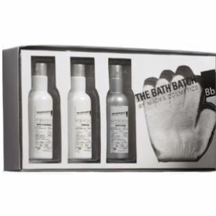 Набор The Bath Batch (гель д/душа 100мл+лосьон д/тела 100мл+пена д/ванны 100мл+массажная мочалка-рукавичка) свежесть утренней росы
