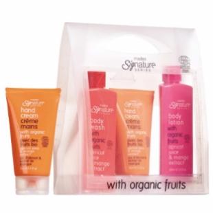 Набор Signature Series (крем для душа 100ml+лосьон для тела 100ml+крем для рук 75ml) с экстрактом абрикоса и манго